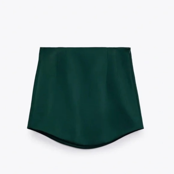 NWT Zara Satin-Effect High-Waisted Mini-Skirt - Picture 3 of 9